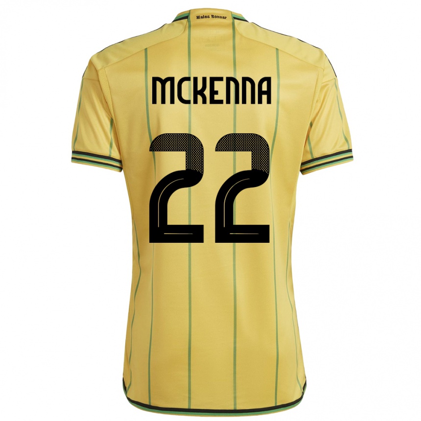 Niño Fútbol Camiseta Jamaica Kayla Mckenna #22 Amarillo 1ª Equipación 24-26 México