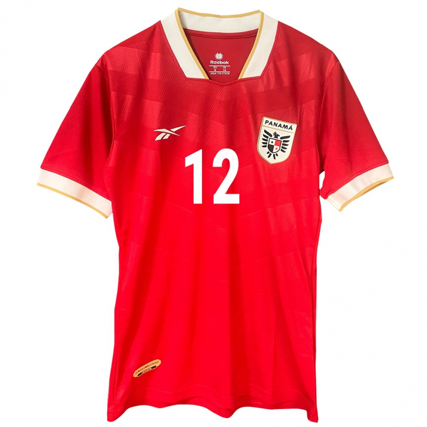 Niño Fútbol Camiseta Panamá César Samudio #12 Rojo 1ª Equipación 24-26 México