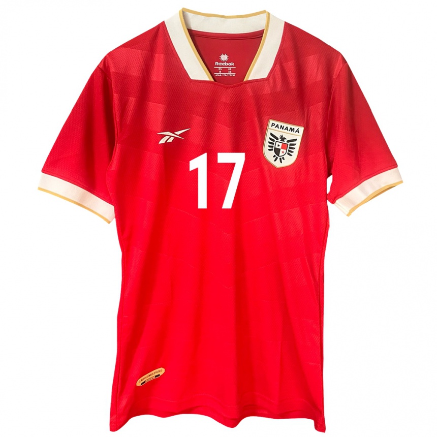 Niño Fútbol Camiseta Panamá José Fajardo #17 Rojo 1ª Equipación 24-26 México