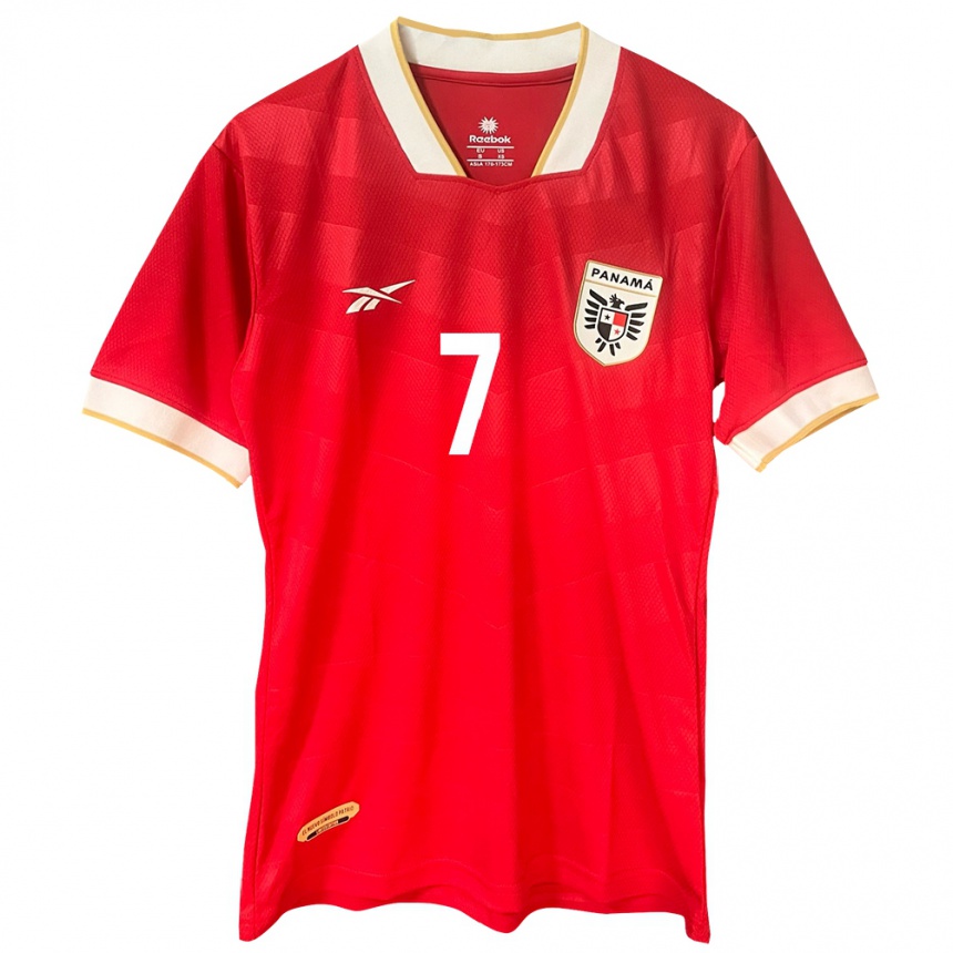 Niño Fútbol Camiseta Panamá Alison Onodera #7 Rojo 1ª Equipación 24-26 México