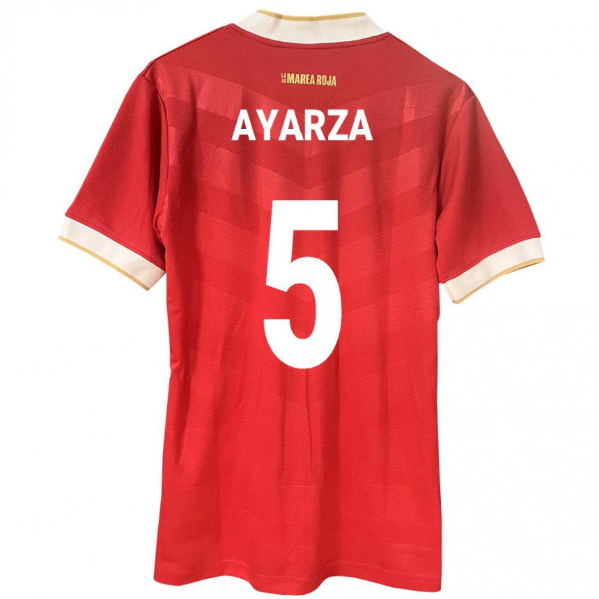 Niño Fútbol Camiseta Panamá Abdiel Ayarza #5 Rojo 1ª Equipación 24-26 México