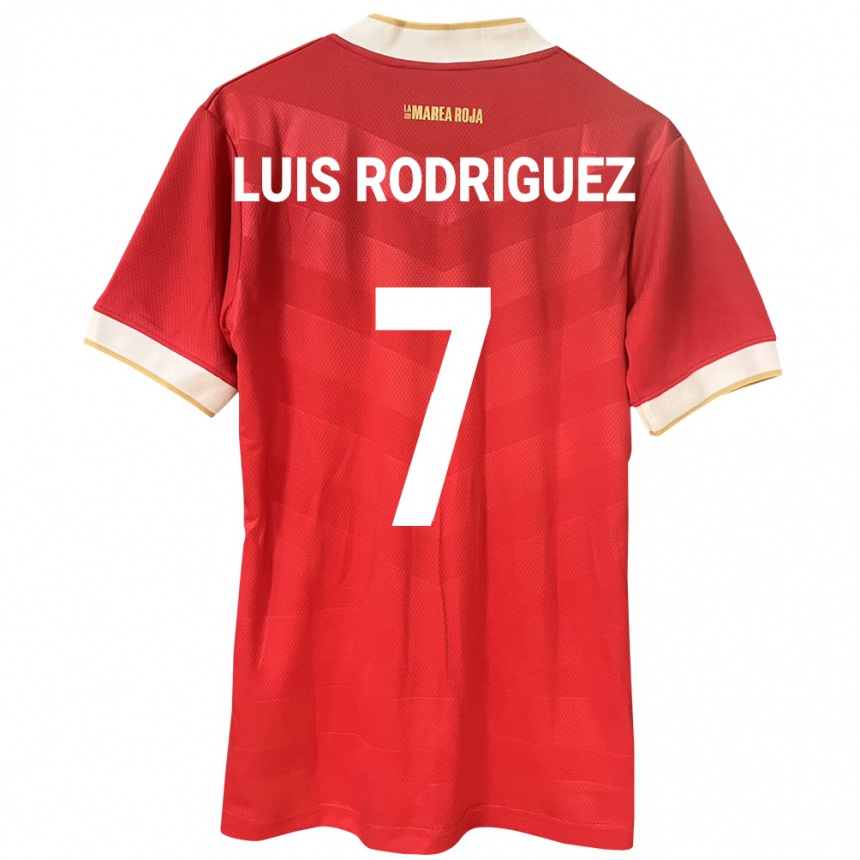 Niño Fútbol Camiseta Panamá José Luis Rodríguez #7 Rojo 1ª Equipación 24-26 México