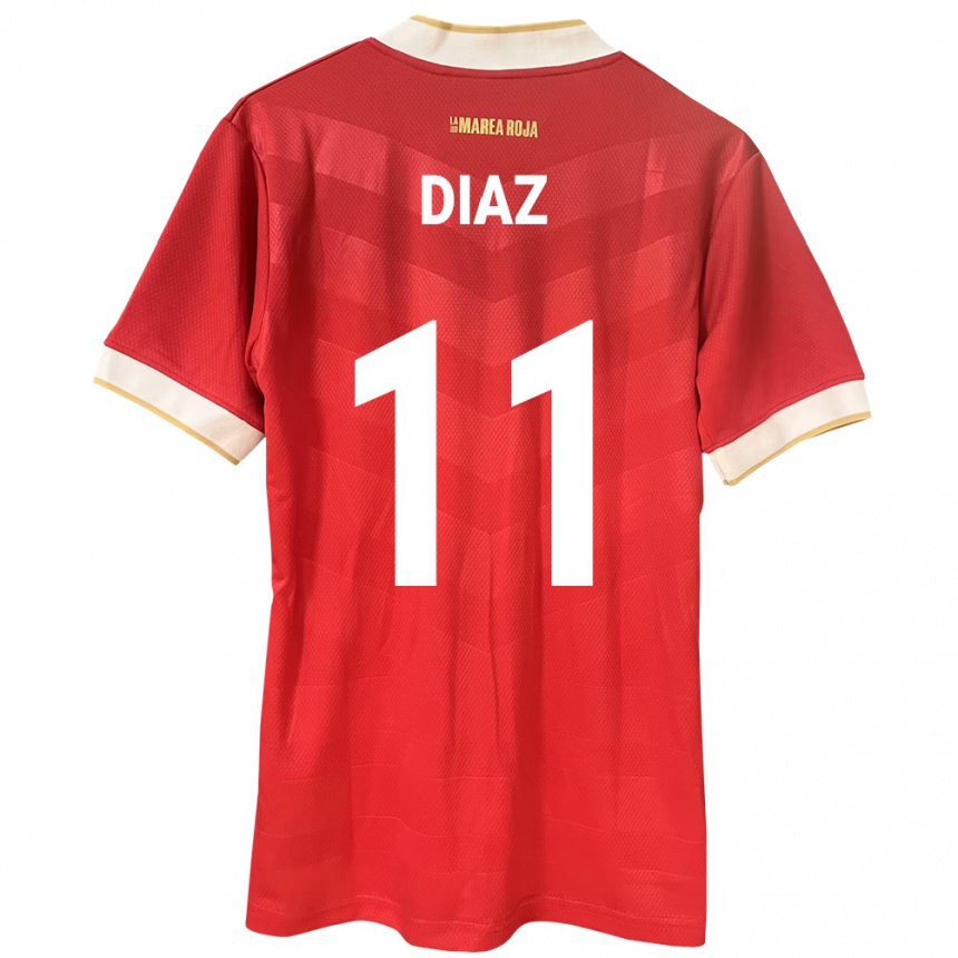 Niño Fútbol Camiseta Panamá Ismael Díaz #11 Rojo 1ª Equipación 24-26 México