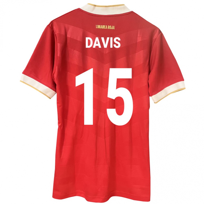 Niño Fútbol Camiseta Panamá Éric Davis #15 Rojo 1ª Equipación 24-26 México