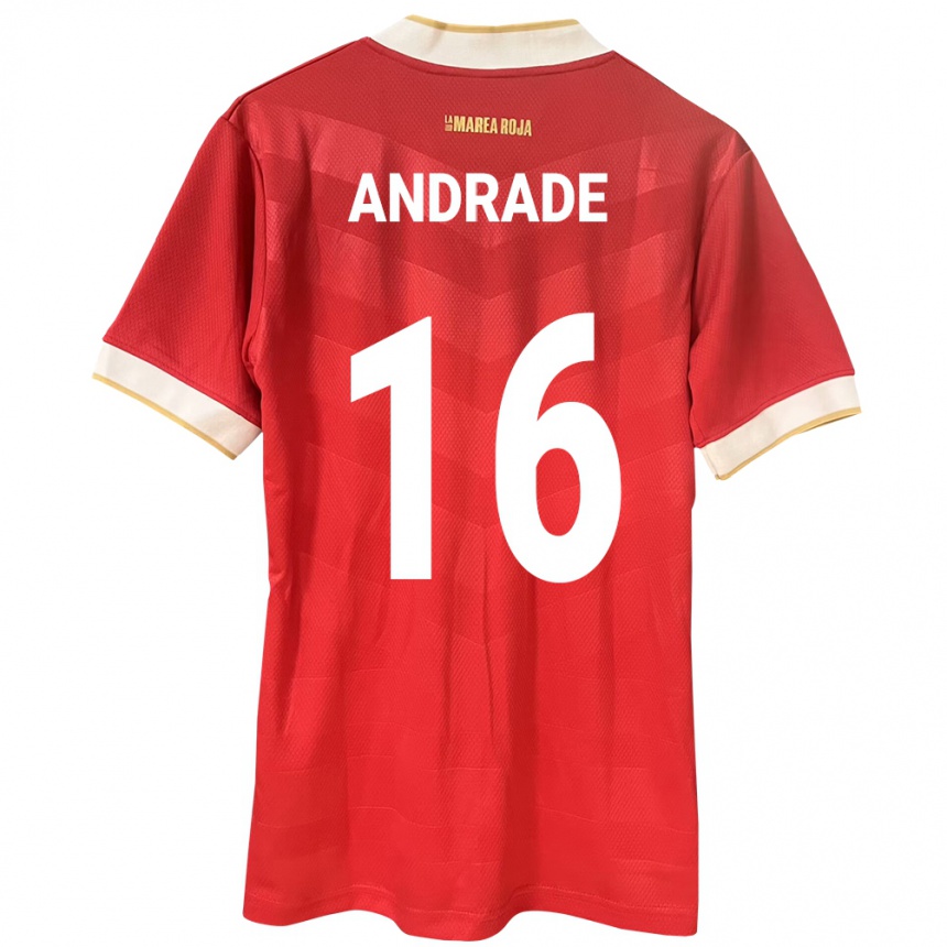 Niño Fútbol Camiseta Panamá Andrés Andrade #16 Rojo 1ª Equipación 24-26 México