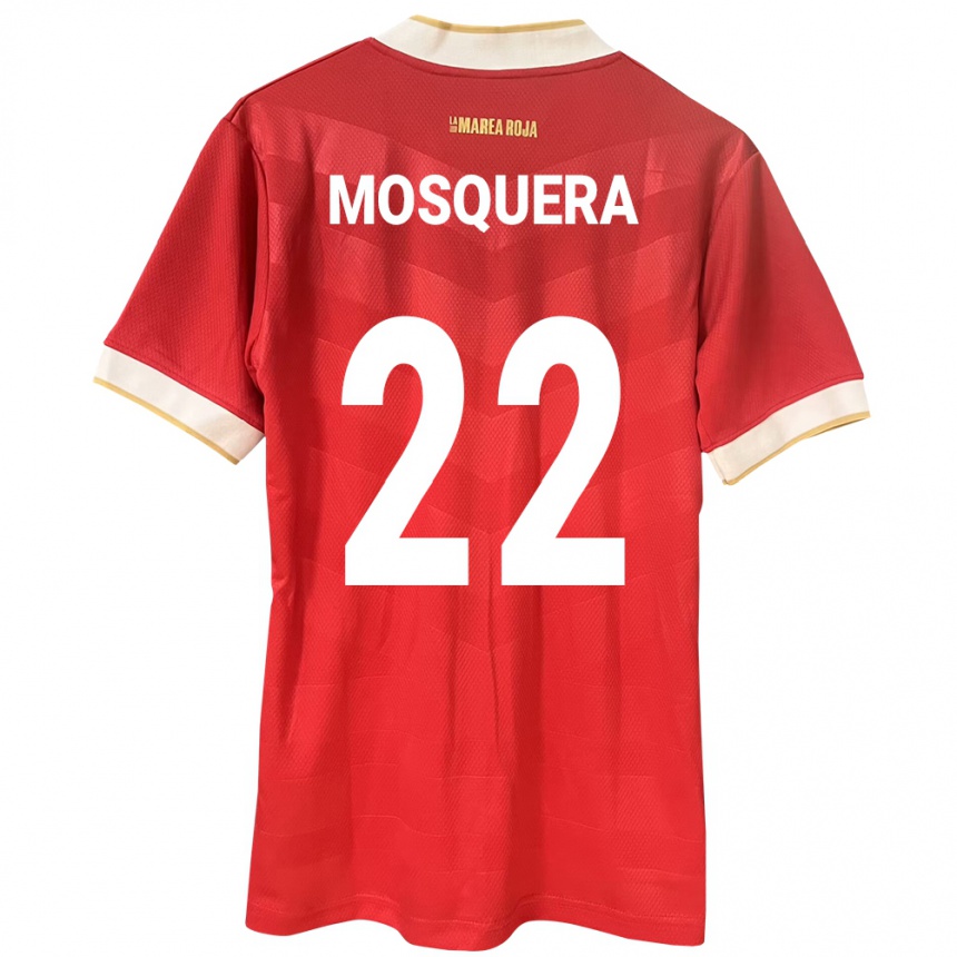 Niño Fútbol Camiseta Panamá Orlando Mosquera #22 Rojo 1ª Equipación 24-26 México