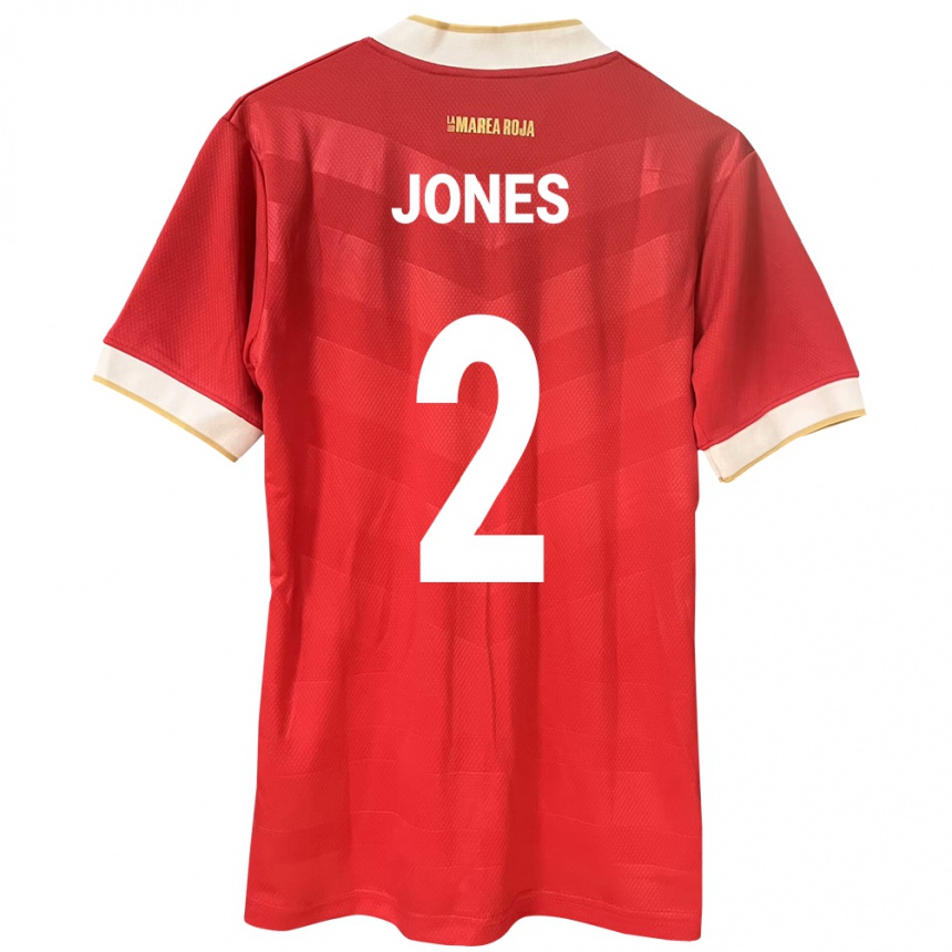 Niño Fútbol Camiseta Panamá Joseph Jones #2 Rojo 1ª Equipación 24-26 México