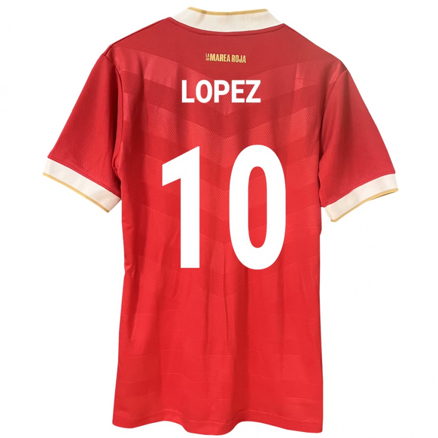 Niño Fútbol Camiseta Panamá Ovidio Lopez #10 Rojo 1ª Equipación 24-26 México