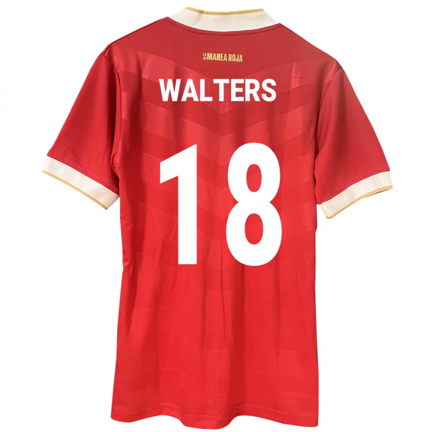 Niño Fútbol Camiseta Panamá Kairo Walters #18 Rojo 1ª Equipación 24-26 México