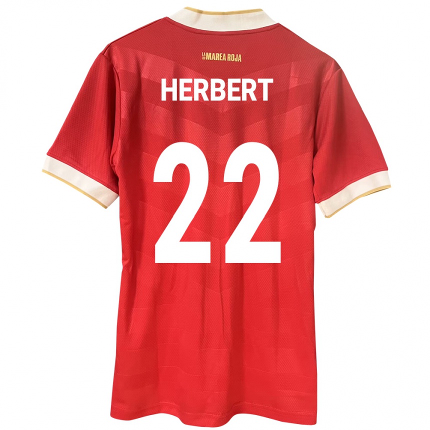 Niño Fútbol Camiseta Panamá Antony Herbert #22 Rojo 1ª Equipación 24-26 México