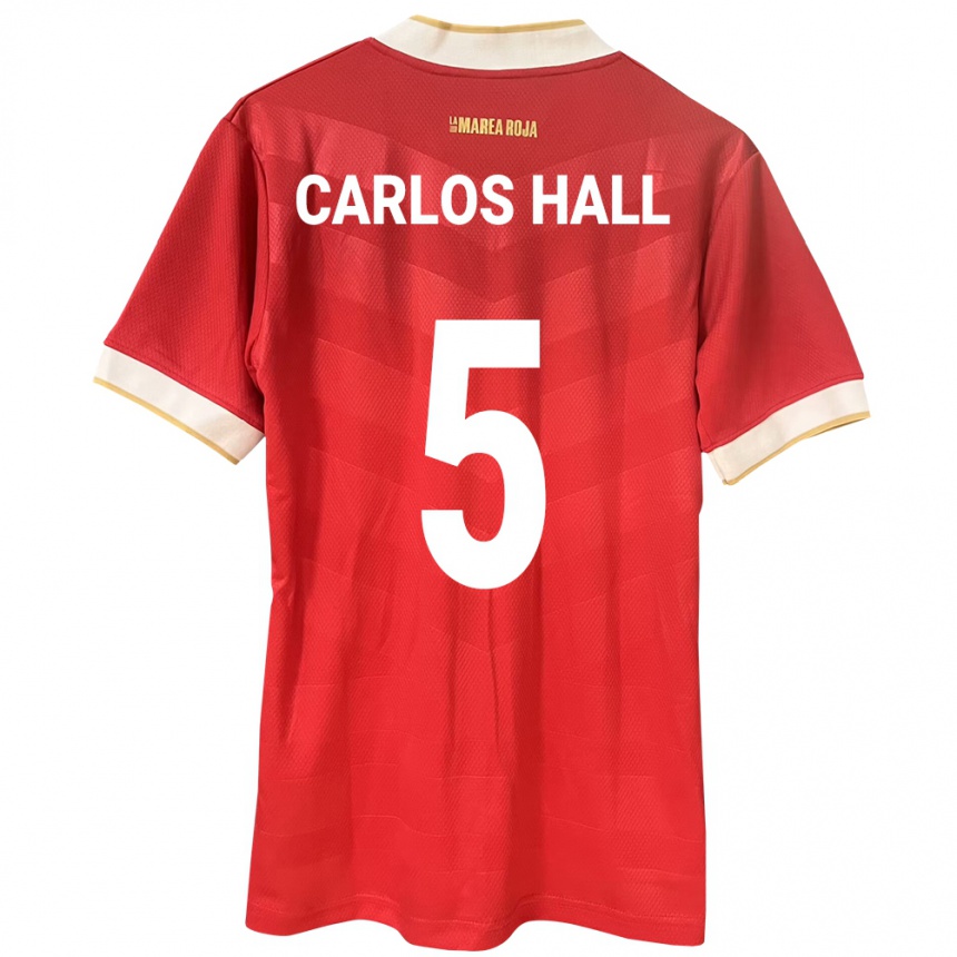 Niño Fútbol Camiseta Panamá Juan Carlos Hall #5 Rojo 1ª Equipación 24-26 México