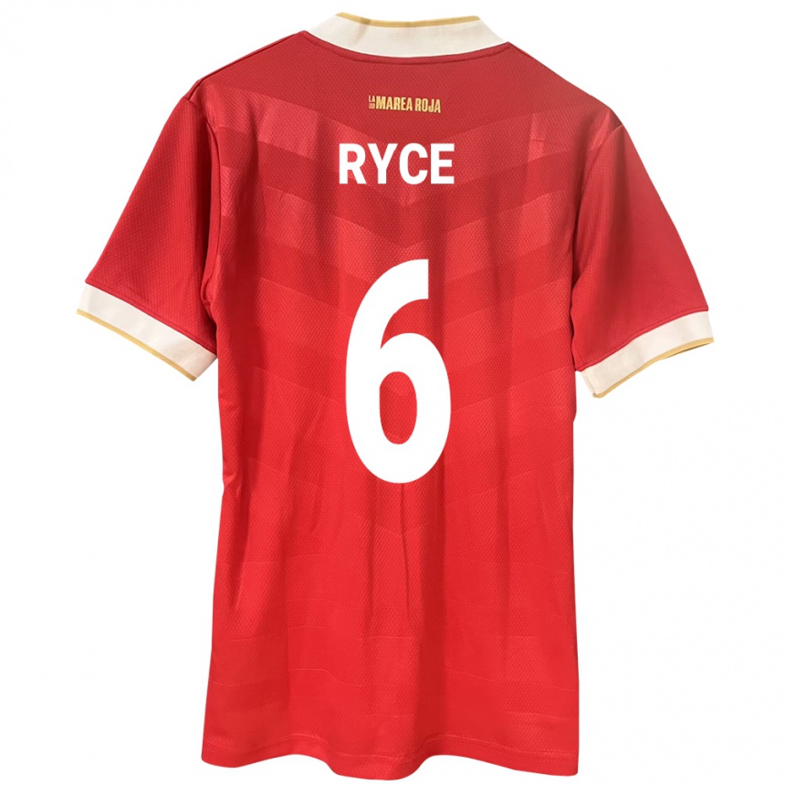 Niño Fútbol Camiseta Panamá Anel Ryce #6 Rojo 1ª Equipación 24-26 México