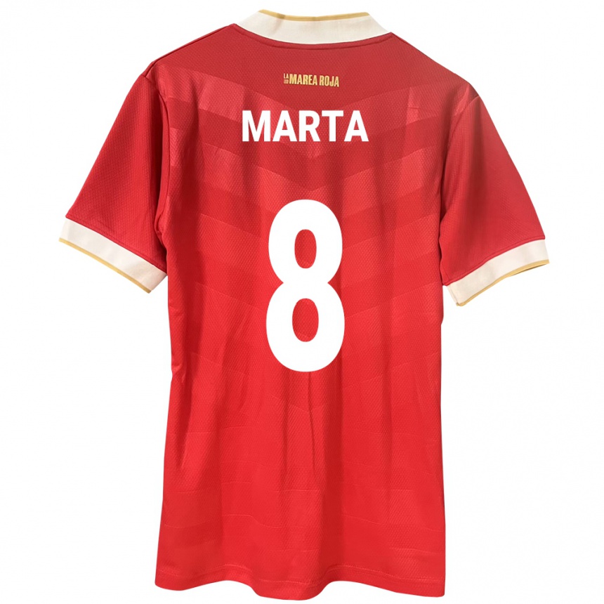 Niño Fútbol Camiseta Panamá Aldair Marta #8 Rojo 1ª Equipación 24-26 México