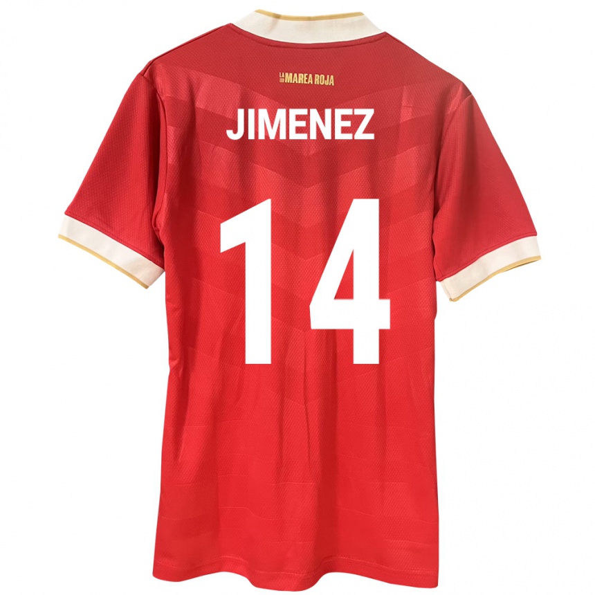 Niño Fútbol Camiseta Panamá Juan Jiménez #14 Rojo 1ª Equipación 24-26 México