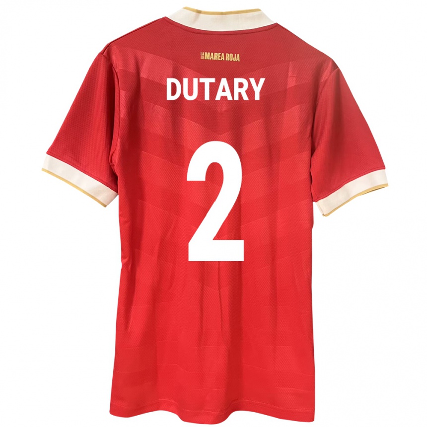 Niño Fútbol Camiseta Panamá Claudia Dutary #2 Rojo 1ª Equipación 24-26 México