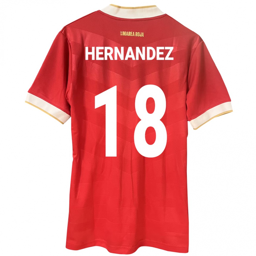 Niño Fútbol Camiseta Panamá Erika Hernández #18 Rojo 1ª Equipación 24-26 México