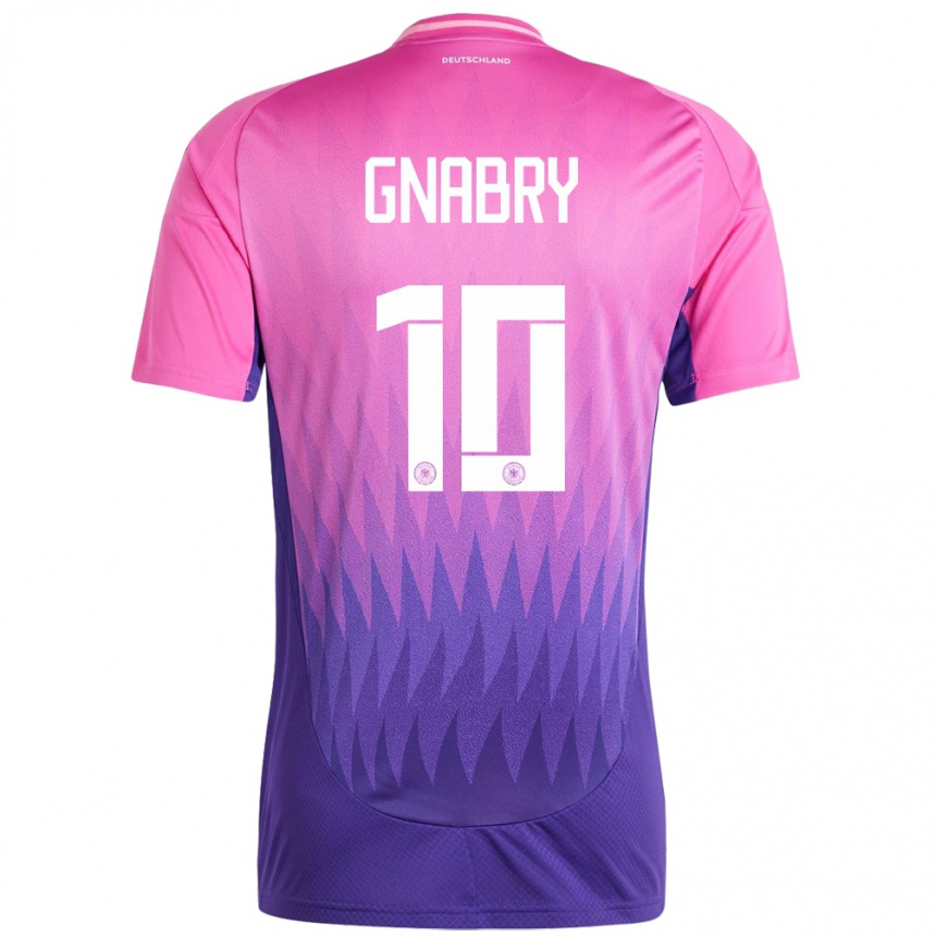 Niño Fútbol Camiseta Alemania Serge Gnabry #10 Rosado Morado 2ª Equipación 24-26 México