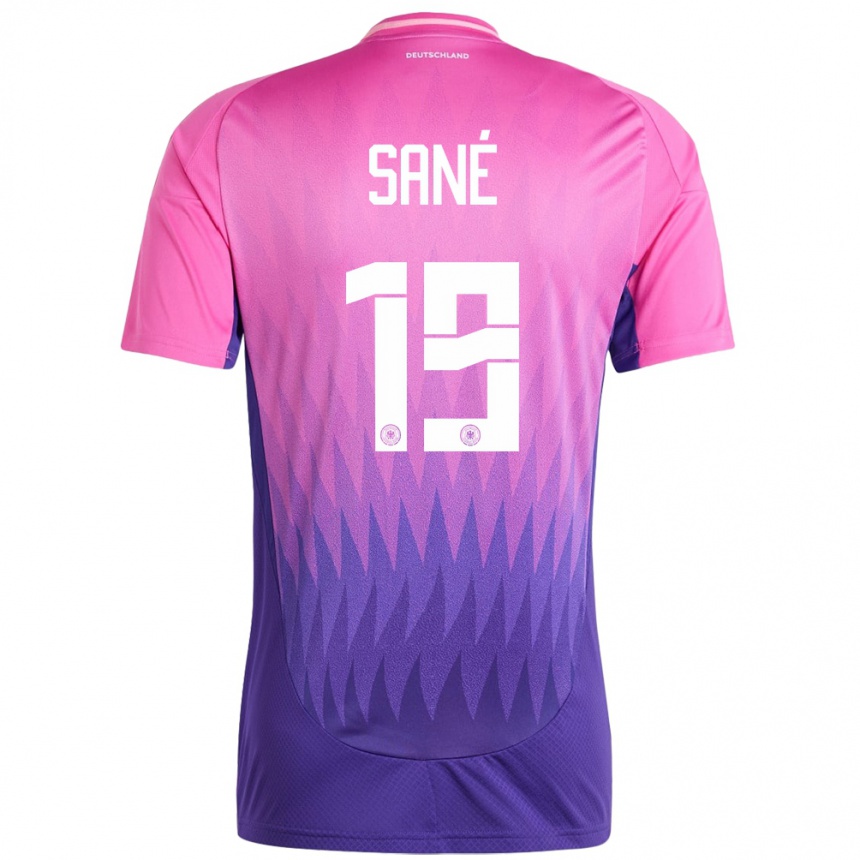 Niño Fútbol Camiseta Alemania Leroy Sane #19 Rosado Morado 2ª Equipación 24-26 México