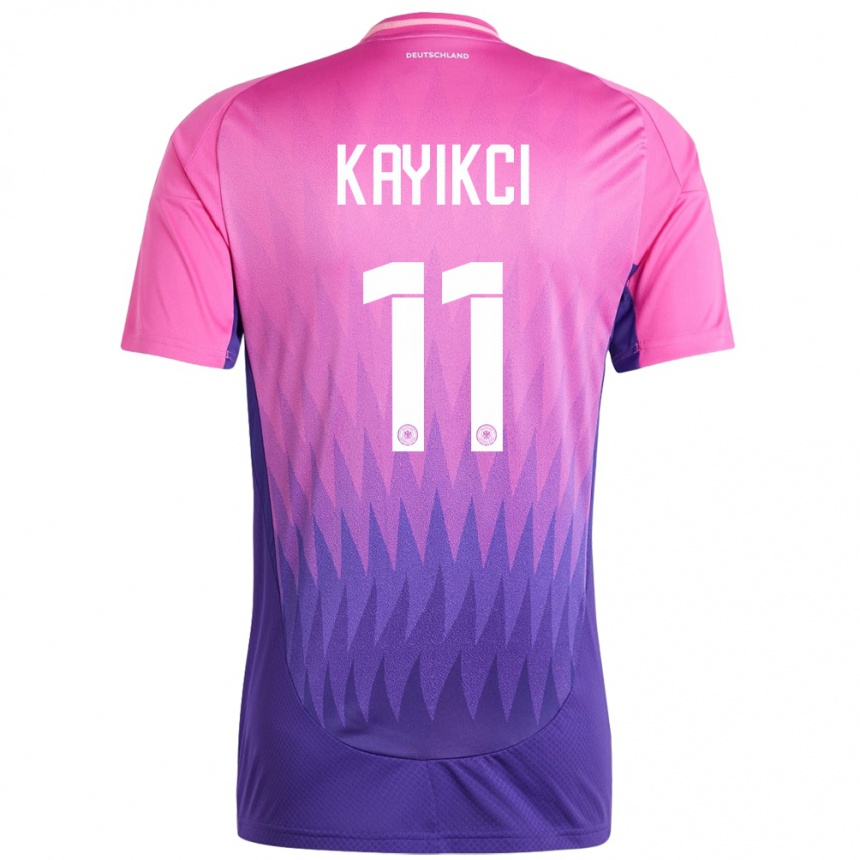 Niño Fútbol Camiseta Alemania Hasret Kayikci #11 Rosado Morado 2ª Equipación 24-26 México