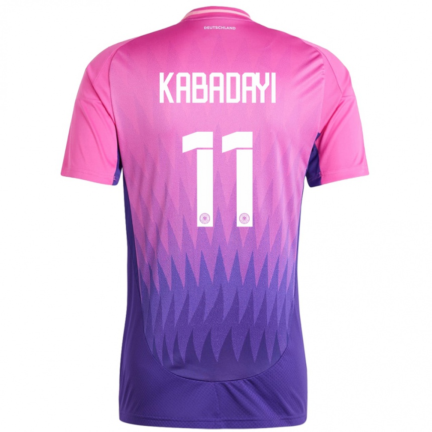 Niño Fútbol Camiseta Alemania Yusuf Kabadayi #11 Rosado Morado 2ª Equipación 24-26 México