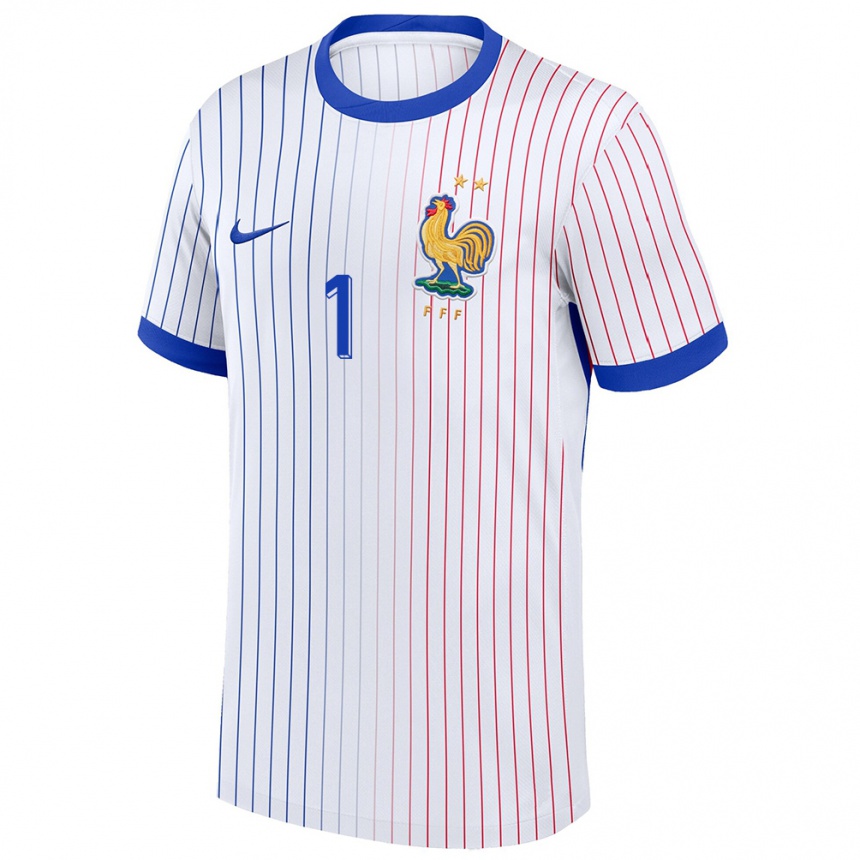 Niño Fútbol Camiseta Francia Mylene Chavas #1 Blanco 2ª Equipación 24-26 México