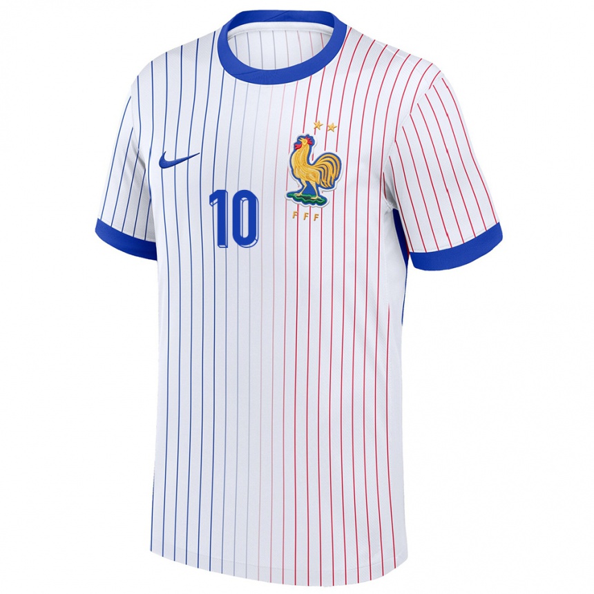 Niño Fútbol Camiseta Francia Loum Tchaouna #10 Blanco 2ª Equipación 24-26 México