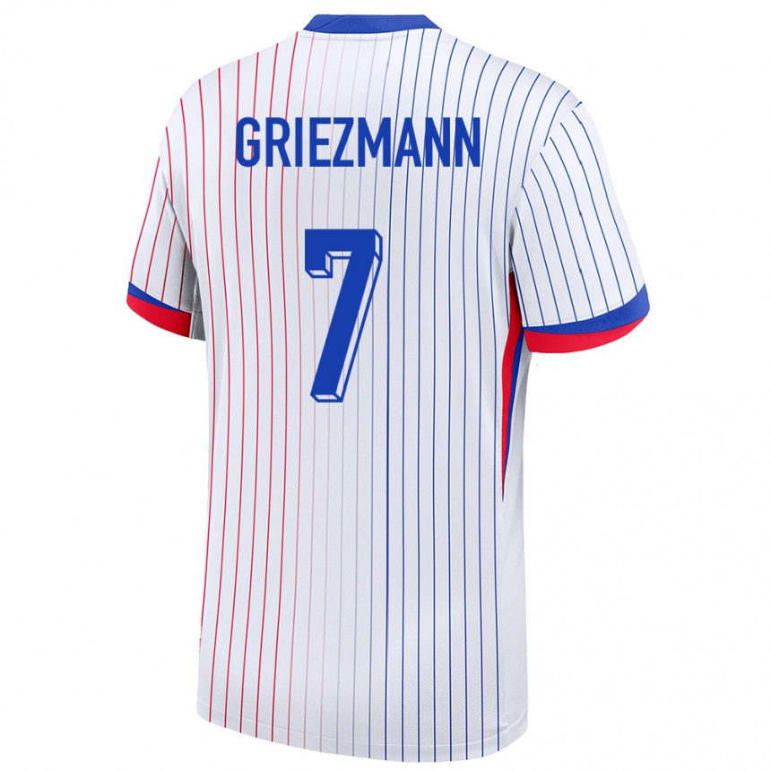 Niño Fútbol Camiseta Francia Antoine Griezmann #7 Blanco 2ª Equipación 24-26 México