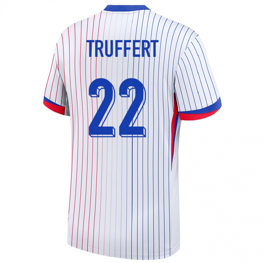 Niño Fútbol Camiseta Francia Adrien Truffert #22 Blanco 2ª Equipación 24-26 México