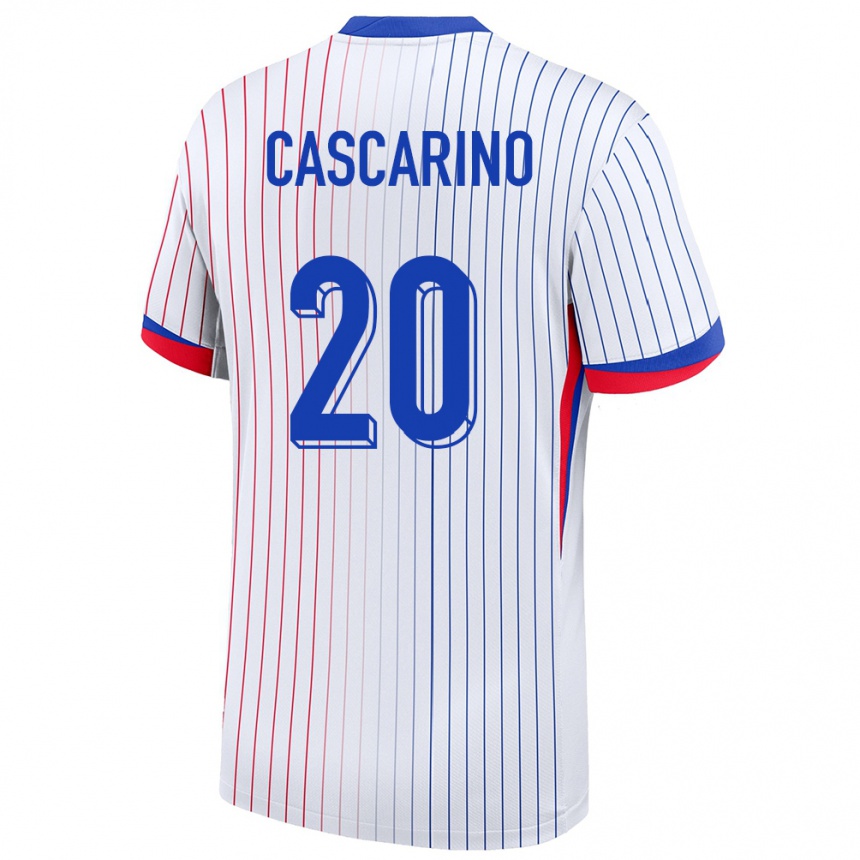 Niño Fútbol Camiseta Francia Delphine Cascarino #20 Blanco 2ª Equipación 24-26 México