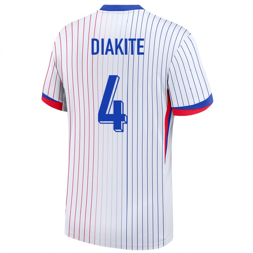 Niño Fútbol Camiseta Francia Bafode Diakite #4 Blanco 2ª Equipación 24-26 México