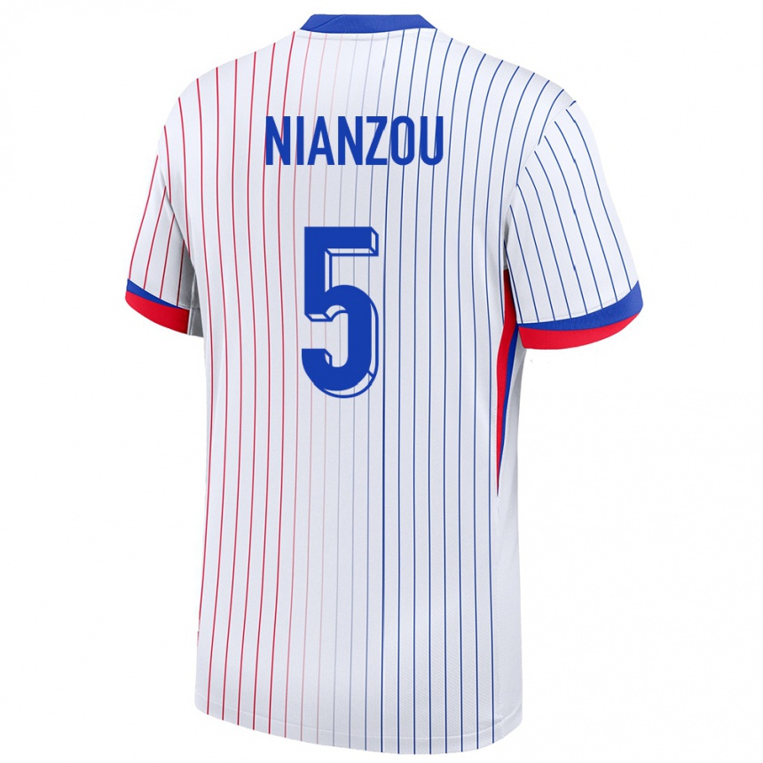 Niño Fútbol Camiseta Francia Tanguy Nianzou #5 Blanco 2ª Equipación 24-26 México