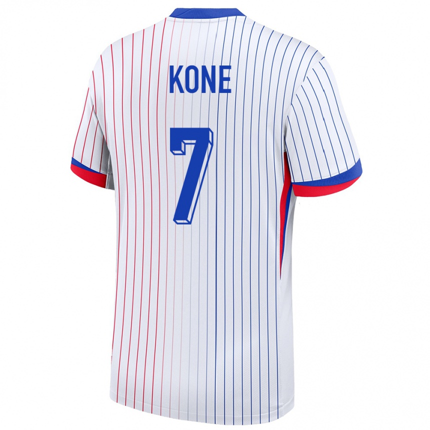 Niño Fútbol Camiseta Francia Kouadio Kone #7 Blanco 2ª Equipación 24-26 México