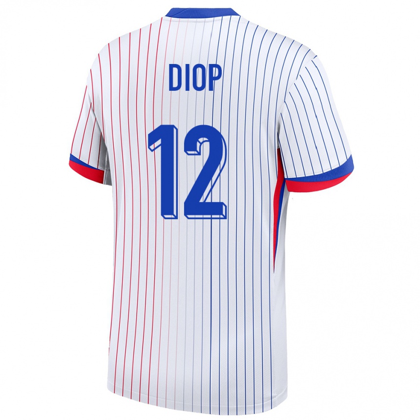 Niño Fútbol Camiseta Francia Sofiane Diop #12 Blanco 2ª Equipación 24-26 México