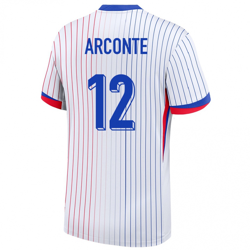 Niño Fútbol Camiseta Francia Tairyk Arconte #12 Blanco 2ª Equipación 24-26 México