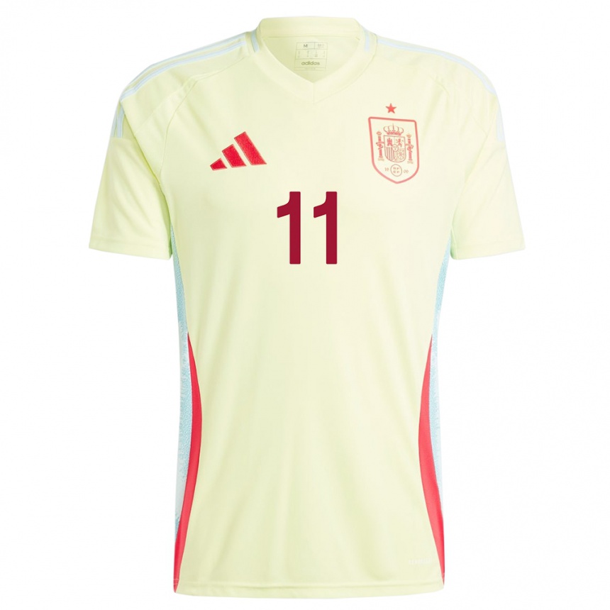 Niño Fútbol Camiseta España Alexia Putellas #11 Amarillo 2ª Equipación 24-26 México