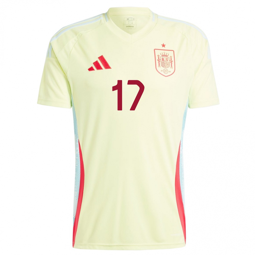 Niño Fútbol Camiseta España Lucia Garcia #17 Amarillo 2ª Equipación 24-26 México