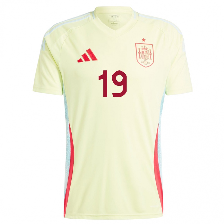 Niño Fútbol Camiseta España Olga Carmona #19 Amarillo 2ª Equipación 24-26 México