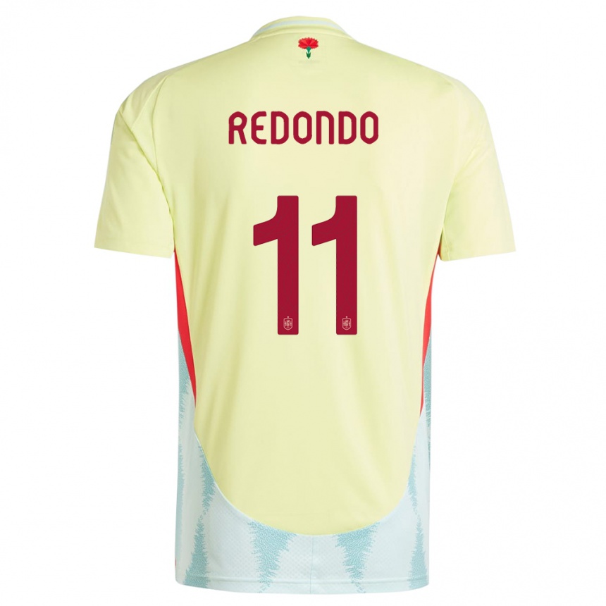 Niño Fútbol Camiseta España Alba Redondo #11 Amarillo 2ª Equipación 24-26 México