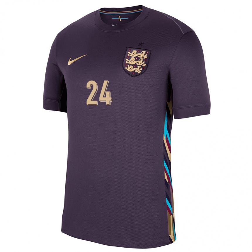 Niño Fútbol Camiseta Inglaterra Cole Palmer #24 Pasa Oscura 2ª Equipación 24-26 México