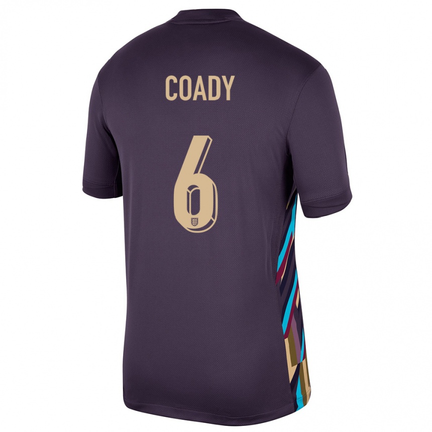 Niño Fútbol Camiseta Inglaterra Conor Coady #6 Pasa Oscura 2ª Equipación 24-26 México