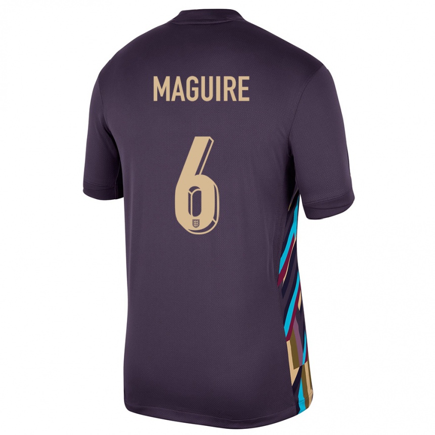 Niño Fútbol Camiseta Inglaterra Harry Maguire #6 Pasa Oscura 2ª Equipación 24-26 México