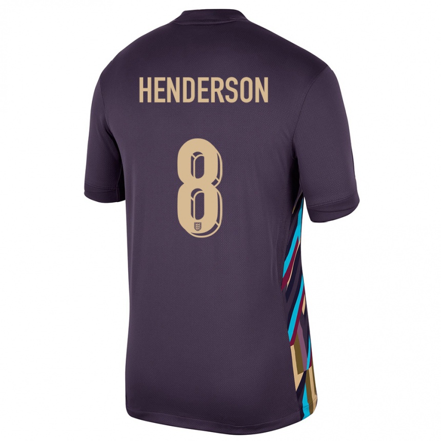 Niño Fútbol Camiseta Inglaterra Jordan Henderson #8 Pasa Oscura 2ª Equipación 24-26 México