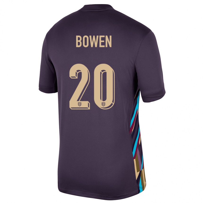 Niño Fútbol Camiseta Inglaterra Jarrod Bowen #20 Pasa Oscura 2ª Equipación 24-26 México