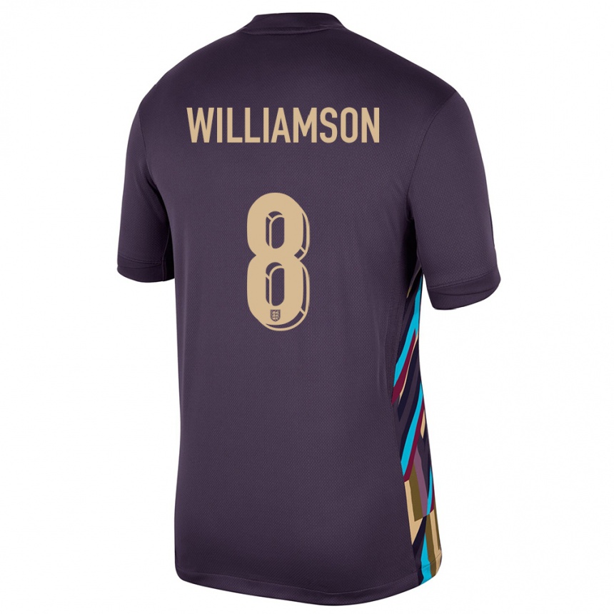 Niño Fútbol Camiseta Inglaterra Leah Williamson #8 Pasa Oscura 2ª Equipación 24-26 México