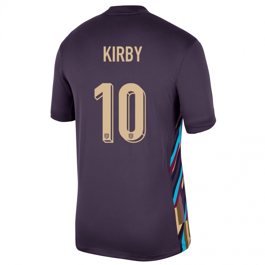 Niño Fútbol Camiseta Inglaterra Fran Kirby #10 Pasa Oscura 2ª Equipación 24-26 México