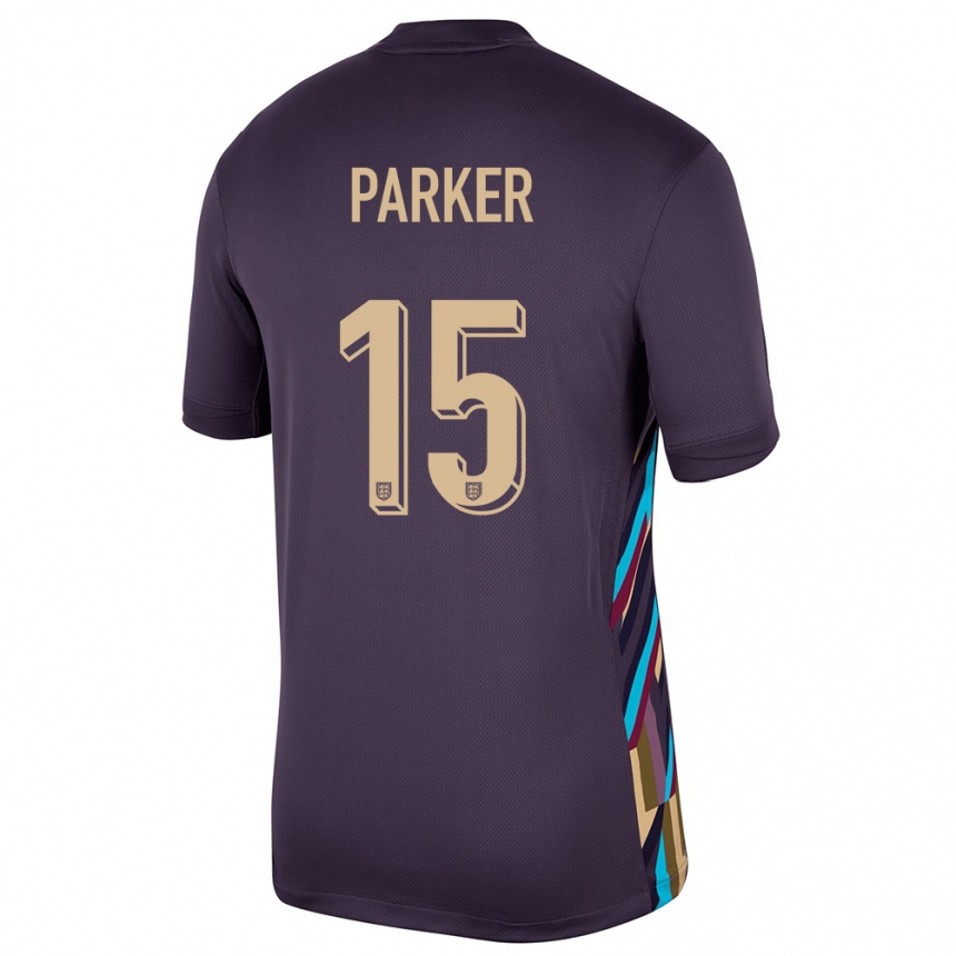 Niño Fútbol Camiseta Inglaterra Lucy Parker #15 Pasa Oscura 2ª Equipación 24-26 México