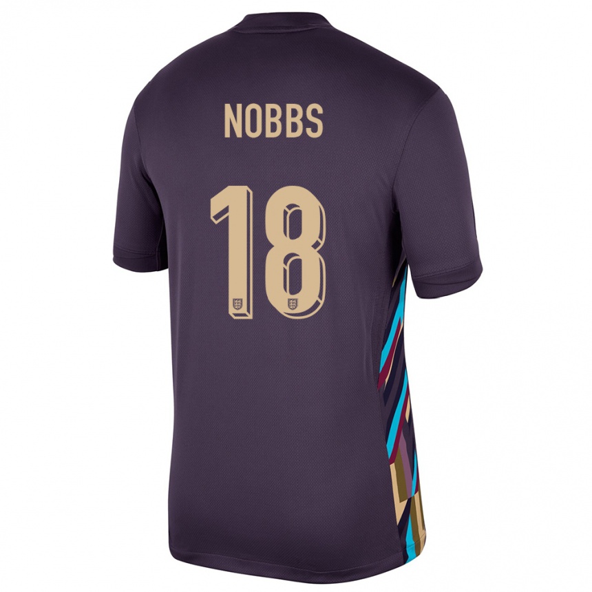 Niño Fútbol Camiseta Inglaterra Jordan Nobbs #18 Pasa Oscura 2ª Equipación 24-26 México