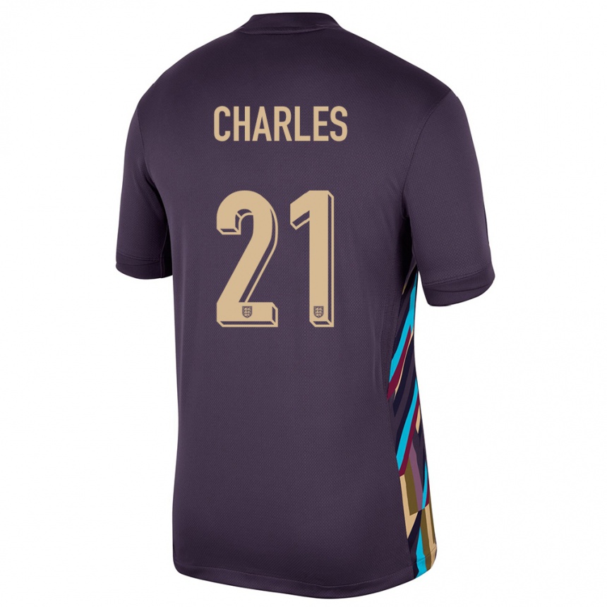 Niño Fútbol Camiseta Inglaterra Niamh Charles #21 Pasa Oscura 2ª Equipación 24-26 México