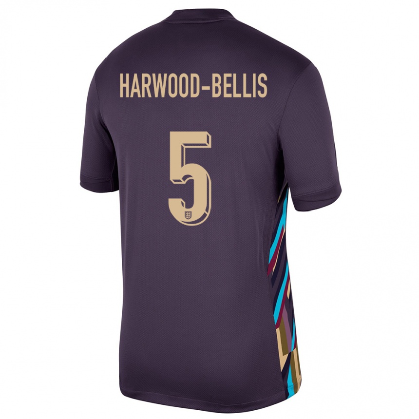 Niño Fútbol Camiseta Inglaterra Taylor Harwood Bellis #5 Pasa Oscura 2ª Equipación 24-26 México