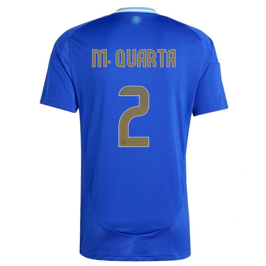 Niño Fútbol Camiseta Argentina Lucas Martinez Quarta #2 Azul 2ª Equipación 24-26 México